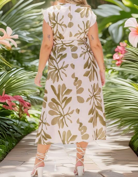 VESTIDO ESTAMAPADO FLORAL VERDE