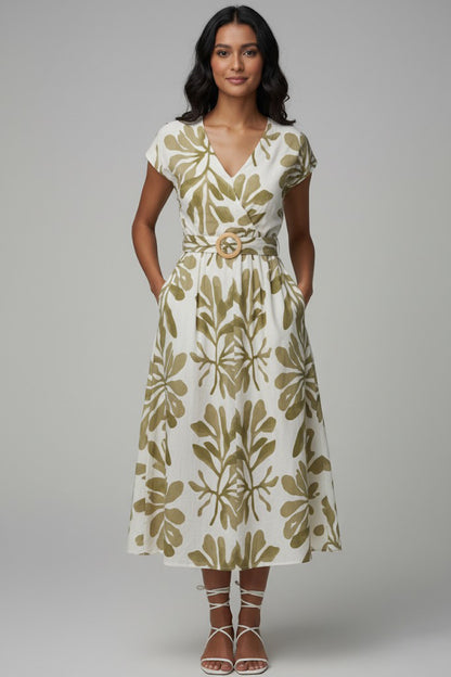 VESTIDO ESTAMAPADO FLORAL VERDE