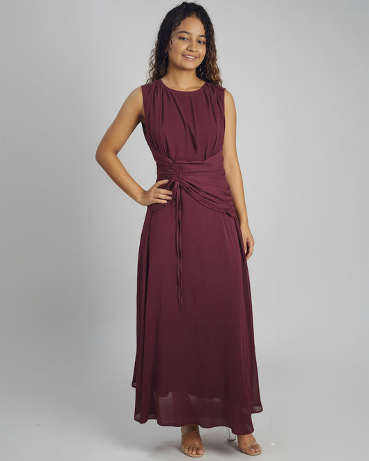 VESTIDO ENCANTO BURGUNDY