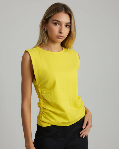 BLUSA SIN MANGAS SCRUNCHED